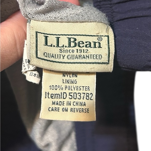 L.L.Bean Navy Nylon Mesh Lined Swim Shorts Mens Large - Picture 9 of 11